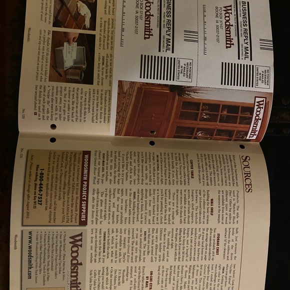 🎉5/$10🎉 Woodsmith magazine vol 23 number 135 June 2001 drop leaf coffee table - Picture 6 of 7